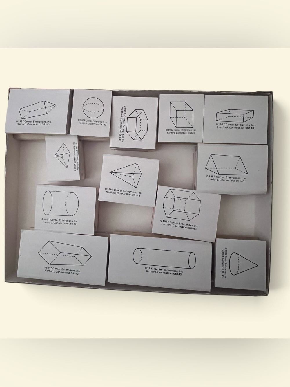 Three Dimensional Geometric Rubber Stamps - Teacher Supplies Education - New